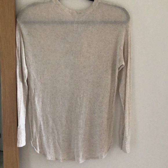 LNA Esperanza Lace-Up Pullover Sweater- Heather Colour - Picture 8 of 9